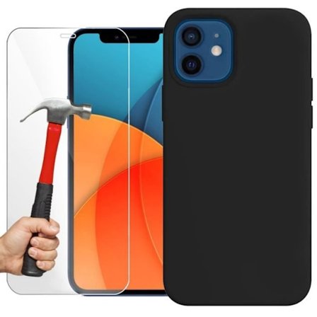 Silicone Cover - E.F.Connection - iPhone 13 mini - Ultra Tynd - 2 Hærdet Glas - Skærmbeskyttelse