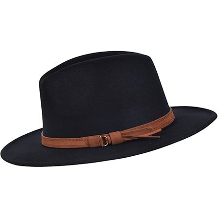 Män & Kvinnors Bred Brätte Mjuk Elegant Varm Jazz Mössa Vinterhatt -acsergery Krossbar 55-58 Present