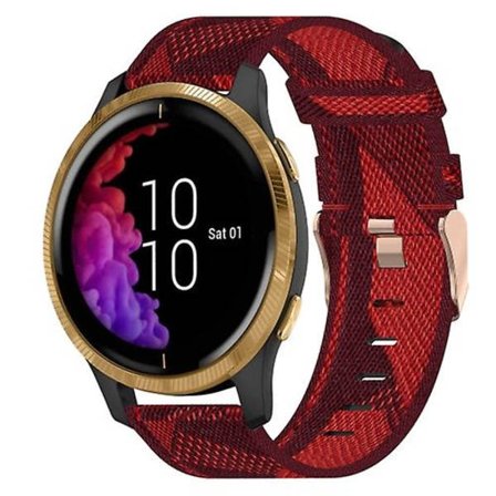 For Garmin Venu 20mm Nylon Vevd Klokkereim LCS