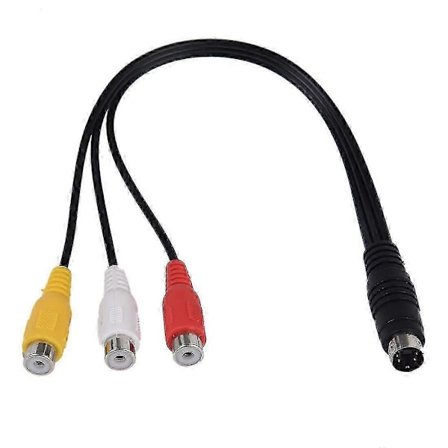 4-benet S-video til 3 RCA hun TV-adapter laptopkabel
