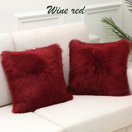 1 stk. Shaggy Fluffy Betræk Pudebetræk Pude Betræk Blød Pels Plys 45x45cm