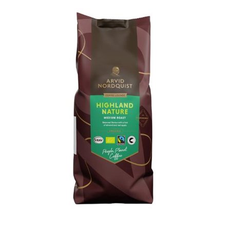 Arvid Nordquist Kaffe Highland Nature Bönor 1kg - Lyreco - Kök och servering - Kaffe och te - Hela Bönor
