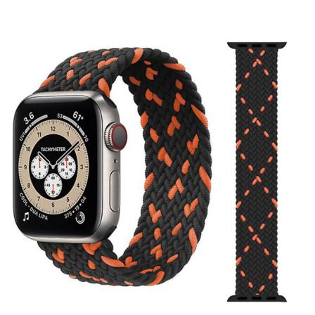 Iwatch-rem (38/40 Mm, Svart Orange-16,l)
