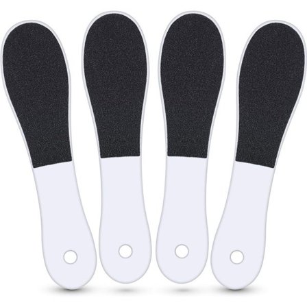 Fotfil 4-pack för förhårdnader och borttagning av död hud - Fungerar vått och torrt - Fotscrubb för hård hud och sprickor