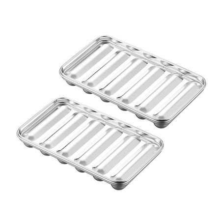 2 st Rostfria Korvformar Gör-det-själv Köttskinktillverkare för Hemlagade Snacks