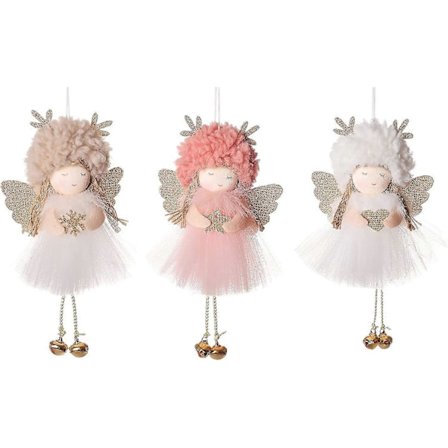 Joulukuusen riippuvat koristeet Joulun Enkeli Riipus, (3kpl)
