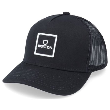 Brixton - Svart trucker Keps - Alpha Block MP Mesh Black Trucker @ Hatstore