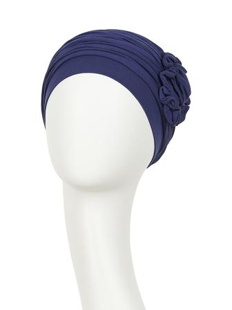 House of Christine Headwear HocLotus Turban Dark Blue, Tøj & Bolig, Hovedbeklædning, Turbans