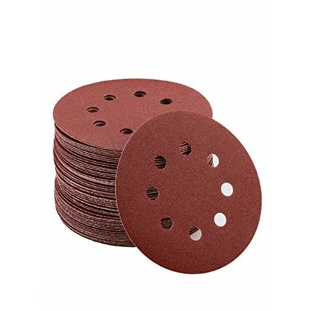 Sandpapir 80 stk. Sandpapir 40/80/120/240/320/400/600/800 Grit 125 mm Størrelse Ideel til Slibning/Polering/Rustfjernelse