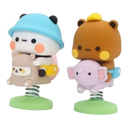 Sød Bjørn Kompatibel til Bilinstrumentbord Dekoration - Kawaii PVC Bjørn Statue Egnet til Bil, Skrivebord, Kontor Dekoration - Bedårende Gave til, 