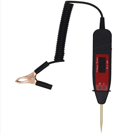 DC 5-36V Auton LCD Digitaalinen Sähköjännitetestikyni LED-valolla