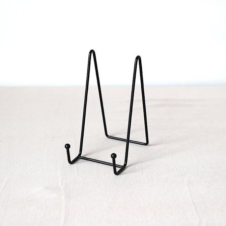 Tallerkenholdere for utstilling, svart The Iron Easel Tallerkenholder Display Stativ for fotoalbum, bøker, fotostaffeli, kunst- og håndverksarbeid, 