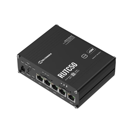 Teltonika RUTC50 - trådlös router - WWAN - Wi-Fi 6 - 3G, 4G, 5G - DIN-skenmonterbar, väggmonterbar, bordsmonterbar