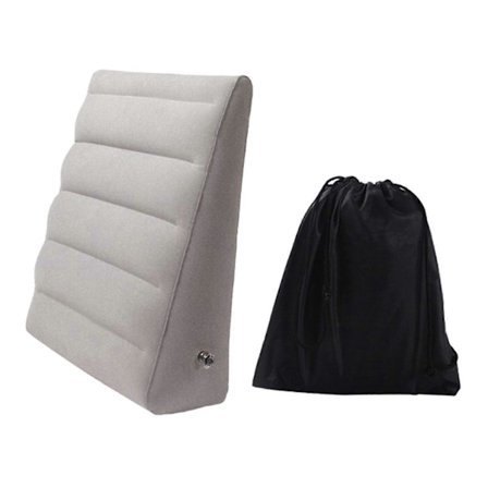 Oppblåsbar kilepute for reiser, bærbar universell myk oppblåsbar kilepute for leilighetsstue