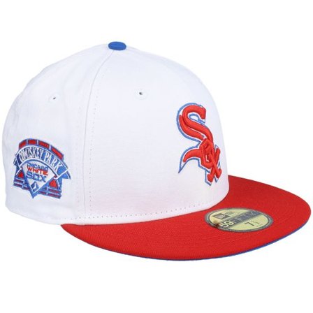 New Era - MLB Vit fitted Keps - Chicago White Sox 59FIFTY White/Red Fitted @ Hatstore