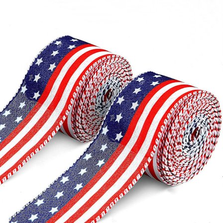 Stjärnor och ränder kantband patriotiska oberoende dag storlek 12 2,5 tum