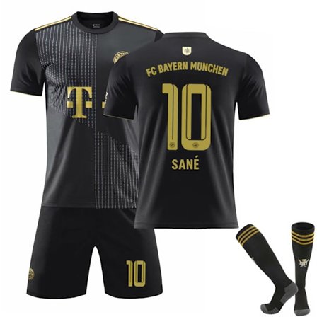 Barn / Voksen 21 22 Bayern Away svart skjortesett