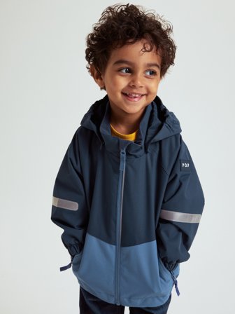 Polarn O. Pyret Vattentät skaljacka HAZY - 116 - barnkläder - blue