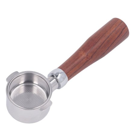 51 mm bundløst portafilter i rustfrit stål med træhåndtag til kaffemaskine, stil 2