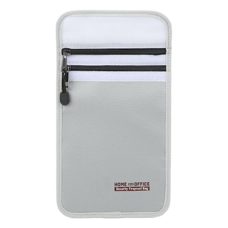 Paloturvallinen asiakirjapussi, vedenkestävä, kaksinkertainen vetoketju, paloturvallinen säilytyspussi drone-akuille, virtapankille ja asiakirjoille