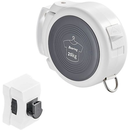 Retraktil klädstreck Vindtät Tvättlina Torklina Halkskydd Utökbar Torklina