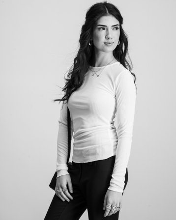 Sofie Schnoor T-shirt long-sleeve Vit T-shirts Tjej - Kids Brand Store