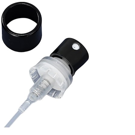 Parfumeflaske Sprayhoved - 13mm Krympe Spraypumpe med Glat Lukning Black