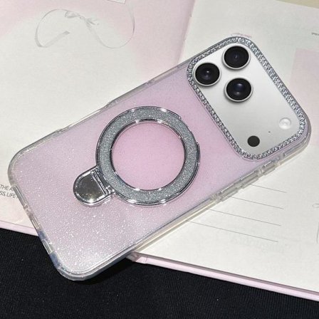 iPhone 17 Pro Skal med Gradient Glitter Diamanter och MagSafe