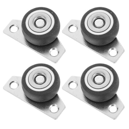 4 Sæt Sidemonterede Hjul Støjsvage Drejelige Hjul Til Træskuffer Og Små Møbler Lavprofil Monteringshjul Til Kraftige Apparater Og Di