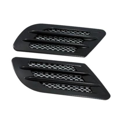 Bil Sideskjerm Luftventil Hood Scoop SVART Black