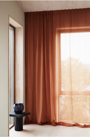 Jotex - Målbestilt Lingardin Brent oransje - CLEO - Kjøp Gardiner hos Jotex