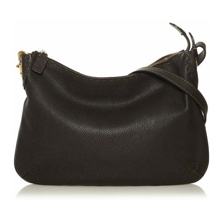 Fendi Vintage, Pre-owned Shoulder Bags Bruin, Dames, Maat:ONE Size,leather