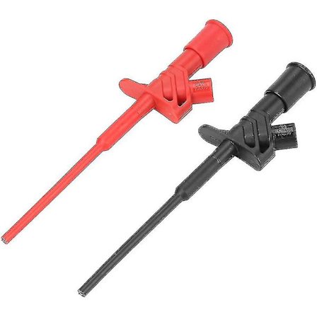 Strømforsynings-digitalt multimeter Profesjonelle testkroker Klips Høy spenning Fleksibel testprobe Isolasjon Rask svart+rød