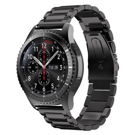 Metallarmband för Samsung Gear S3 Frontier/S3 Classic Svart
