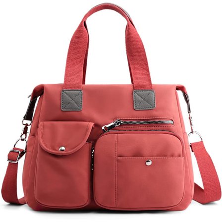 Naisten rento käsilaukku, moniosainen naisten crossbody-laukku, jossa yläkahva, vedenpitävä nylon olkalaukku ostosmatkoille, päivittäiseen käyttöön, 