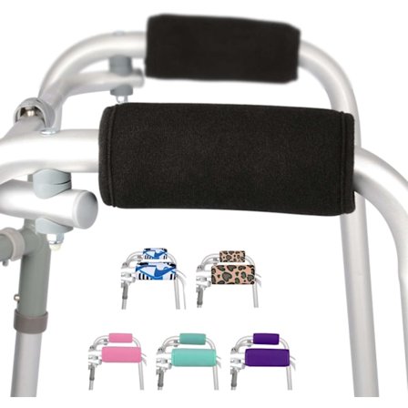supregear Walker-greb (2-pak), bløde polstrede håndbetræk, skridsikre komfortable pudebetræk til foldbare rullestole, rollator, krykkehåndtag, 
