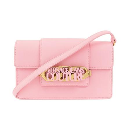 Versace Jeans Couture, Shoulder bag with logo Roze, Dames, Maat:ONE Size,leer
