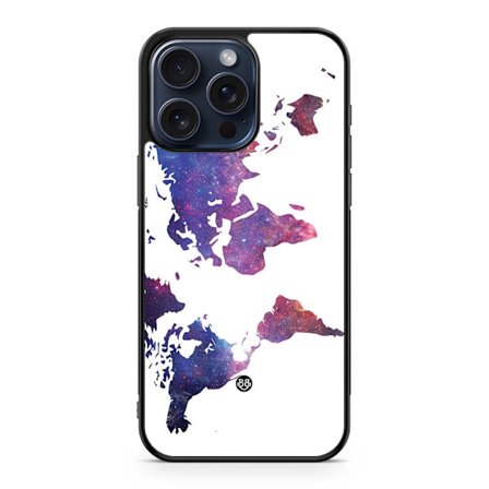 Bjornberry Skal iPhone 15 Pro Max - Världskarta Rymd