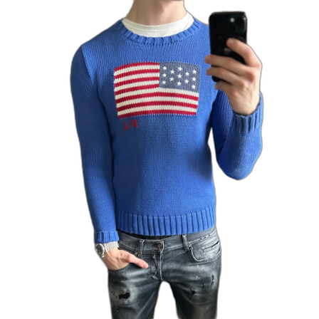 Stickad Ralph Lauren usa tröja