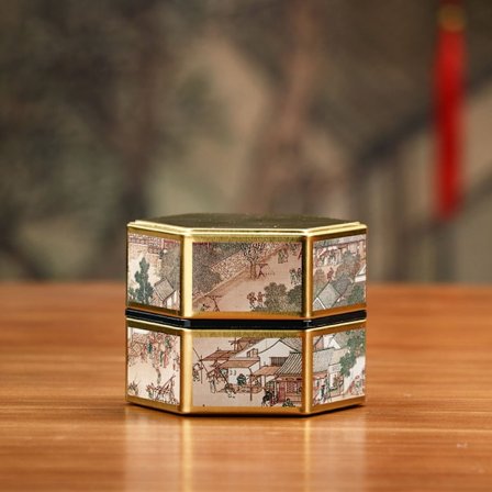 Hexagonal plåt förvaringslåda Lufttät behållare case för