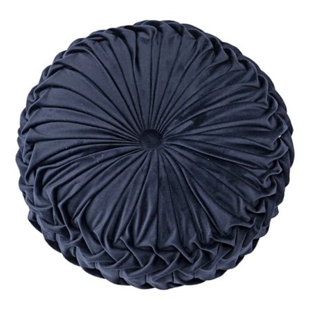 Pyöreä tyyny, kodin sisustus, kokoontaitettava pyöreä tyyny, tyyny, sohva, sänky, auto, sininen, 35*10cm