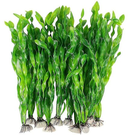 10 stk. Kunstig Tang Dekoration til Husholdnings- og Kontorakvarium Simulation Plast Tang Vandplanter