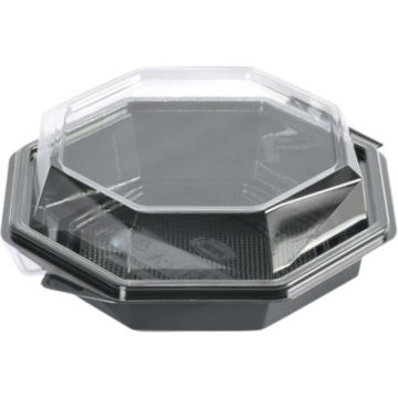 Salatboks Grå 16x16x6 8-Kant
