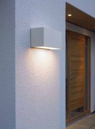 Asker 1514 utelampe ned - aluminium