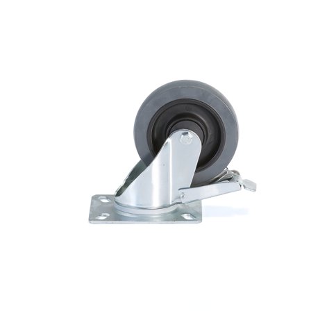 Lenkrolle feststellbar, 125 x 40 mm, TK 250 kg, Elastikgummi