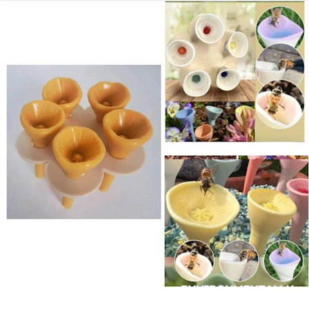 Bi-vattenfontän i hartsblomma (set om 2)