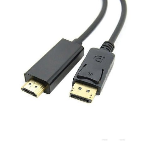 1,8 m kullattu uros-uros DisplayPort–HDMI-sovitinkaapeli