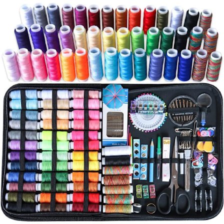 Sysett, stort sysett grunnleggende premium syverktøy, 43 Xl trådsneller, komplett nål- og trådsett for reisende, voksne, K