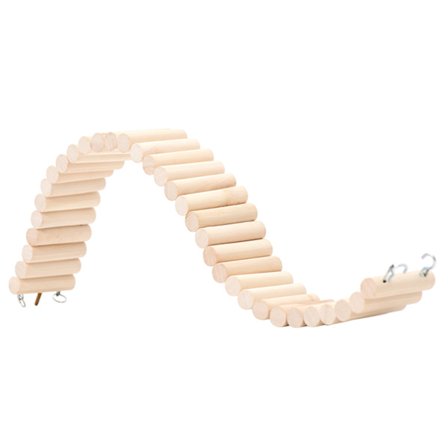 Uppgraderad syrisk hamster böjd Långa träbroar Dvärghamster böjbar stege gömställe Leksaker Hamstrar Burramp Klättring