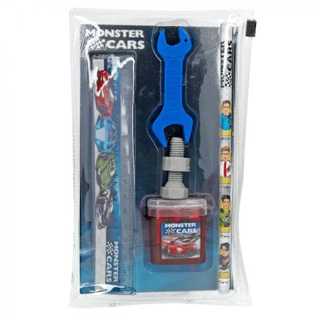 Monster Cars Set med skrivartiklar